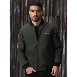 High Star Green Relaxed fit Print Jackets image 1