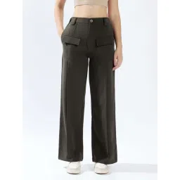 High Star Green Wide Leg Trousers-picture-22