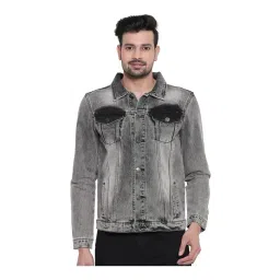 High Star Grey Cotton Denim Jacket-picture-12