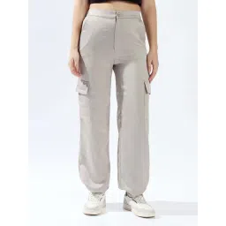 High Star Grey Loose Fit Trousers-picture-41