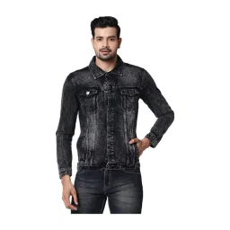 High Star Jet Black Full Sleeves Denim Jacket-picture-46