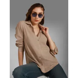High Star Light Brown Oversized Shirt-picture-20