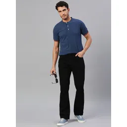High Star Men Black Bootcut Stretchable Cotton Jeans-image-40