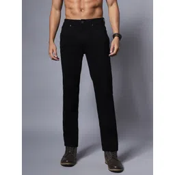 High Star Men Black Solid Relaxed Fit Jeans-image-18