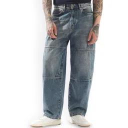 High Star Men Comfort Straight Fit Mid-Rise Heavy Fade Non Stretchable Jeans-picture-10