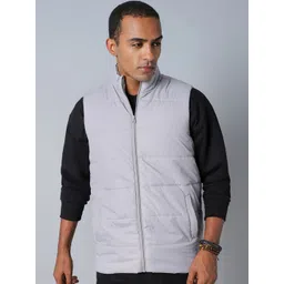 High Star Men Grey Outdoor Padded Jacket-image-34