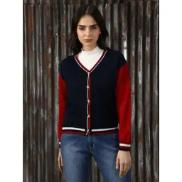 High Star Navy & Red Relaxed Fit Sweater-image-44