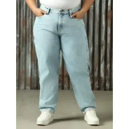 High Star Plus Size Blue Cotton High Rise Jeans-picture-36