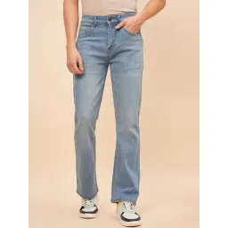 High Star Sea Blue Cotton Comfort Fit Jeans-picture-13