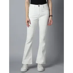 High Star White Cotton Bootcut Mid Rise Jeans-picture-54
