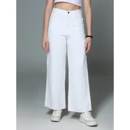 High Star White Cotton Relaxed Fit Jeans-picture-22