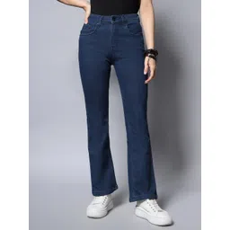 High Star Women Blue Bootcut High-Rise Jeans-picture-33