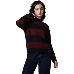 high star Womens Acrylic Round Neck Classic Sweater-picture-33
