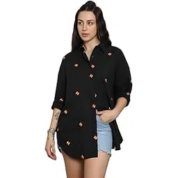 high star Women's Geometric Oversized Fit Shirt-picture-19