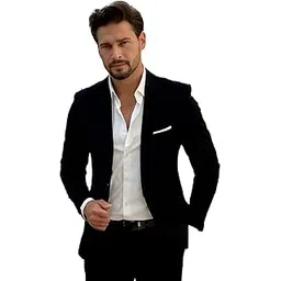 highek Black Blazer for Men-picture-14