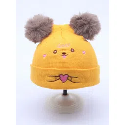 HIGHEVER Unisex Kids Embroidered Woollen Beanie image 2