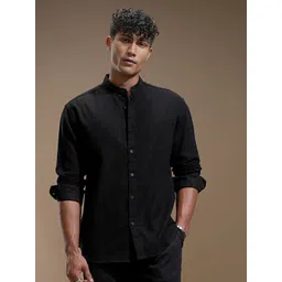 HIGHLANDER Comfort Mandarin Collar Relaxed Fit Shirt-picture-31