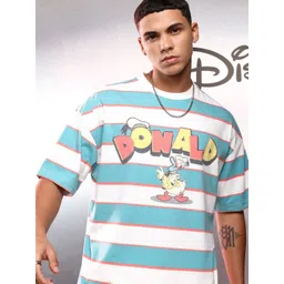 HIGHLANDER Disney Men Donald Duck Short Sleeve Oversized Drop Shoulder Tshirt-picture-27