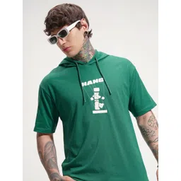 HIGHLANDER Graphic Printed Drop-Shoulder Sleeves Relaxed Fit Hooded T-shirt-picture-33