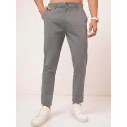 HIGHLANDER Grey Men Tapered Fit Chinos Trousers-picture-31