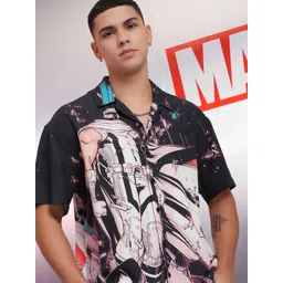 HIGHLANDER Marvel X-Men Printed Cuban Collar Relaxed Shirt-picture-36