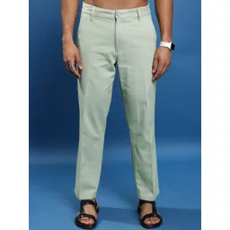 HIGHLANDER Men Beige Regular Fit Mid-Rise Cotton Chinos Trousers-image-29