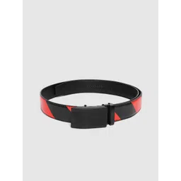 HIGHLANDER Men Black & Red Striped Belt-picture-11