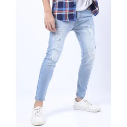 HIGHLANDER Men Blue Skinny Fit Heavy Fade Stretchable Jeans-picture-39