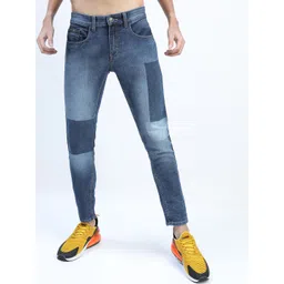 HIGHLANDER Men Blue Tapered Fit Heavy Fade Stretchable Jeans-picture-29