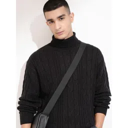 HIGHLANDER Men Cable Knit Long Sleeves Turtle Neck Pullover-picture-14