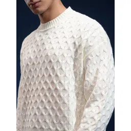 HIGHLANDER Men Cable Knit Pullover with Embellished Detail image 4