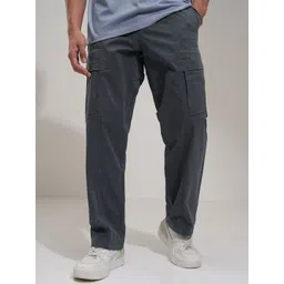 HIGHLANDER Men Comfort Mid-Rise Straight Fit Cargos-picture-27