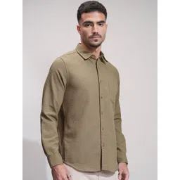 HIGHLANDER Men Comfort Slim Fit Opaque Casual Shirt-picture-10