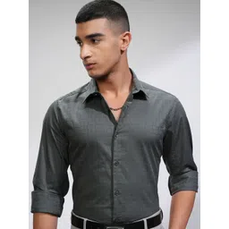 HIGHLANDER Men Comfort Slim Fit Opaque Casual Shirt-image-8
