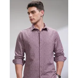 HIGHLANDER Men Comfort Slim Fit Opaque Casual Shirt-picture-12