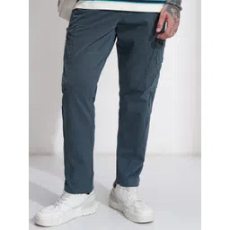 HIGHLANDER Men Comfort Straight Fit Cargos Trousers-picture-14