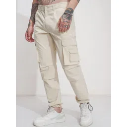 HIGHLANDER Men Comfort Straight Fit Cargos Trousers image 4
