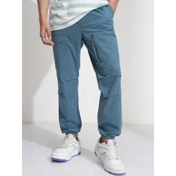 HIGHLANDER Men Cotton Comfort Mid-Rise Straight Fit Cargos Trousers-picture-17