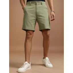 HIGHLANDER Men Cotton Mid-Rise Chino Shorts-picture-21