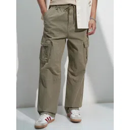 HIGHLANDER Men Cotton Mid-Rise Loose Fit Cargos-picture-22