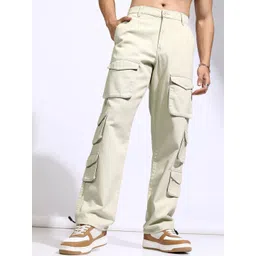 HIGHLANDER Men Cotton Mid-Rise Straight Fit Cargos-picture-38
