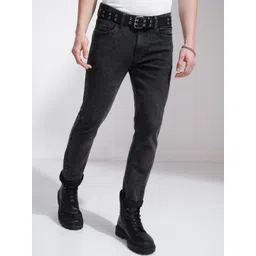 HIGHLANDER Men Cotton Mid-Rise Straight Fit Light Fade Stretchable Jeans-image-3