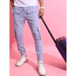 HIGHLANDER Men Cotton Plain Loose Fit Cargos-picture-29