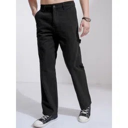 HIGHLANDER Men Cotton Straight Fit Cargos Trousers-picture-10
