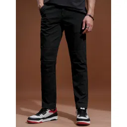 HIGHLANDER Men Cotton Straight Fit Cargos Trousers-picture-14