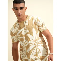 HIGHLANDER Men Floral Printed Round Neck T-shirt-picture-30