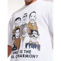 HIGHLANDER Men Graphic Printed Round Neck Oversized T-shirt image 2