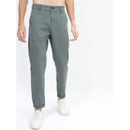 HIGHLANDER Men Green Cargos Trousers-picture-19