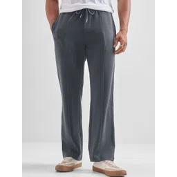 HIGHLANDER Men Grey Mid-Rise Relaxed Fit Straight Trousers-picture-29