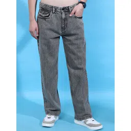 HIGHLANDER Men Grey Straight Fit Mid-Rise Clean Look Jeans-picture-10